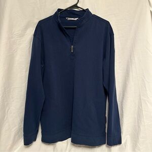 Black Clover Shirt Mens XL Blue 1/4 ZIp Live Lucky Golf